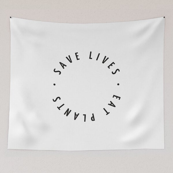 Item preview, Save Lives - Eat Plants - Vegan slogans designed and sold by Inspirationmotivation.