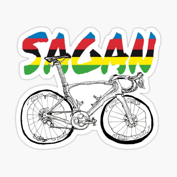 S-Works Sagan Regenbogen Jersey Fahrrad Zeichnung Sticker
