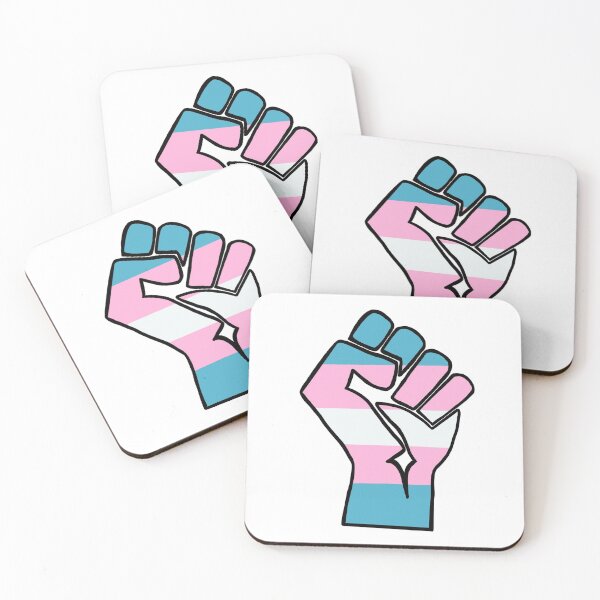 Item preview, Trans Flag Solidarity Fist designed and sold by PlagueyCat.