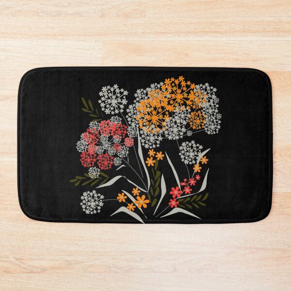 Item preview, Black, flower pattern designed and sold by fuzzyfox.