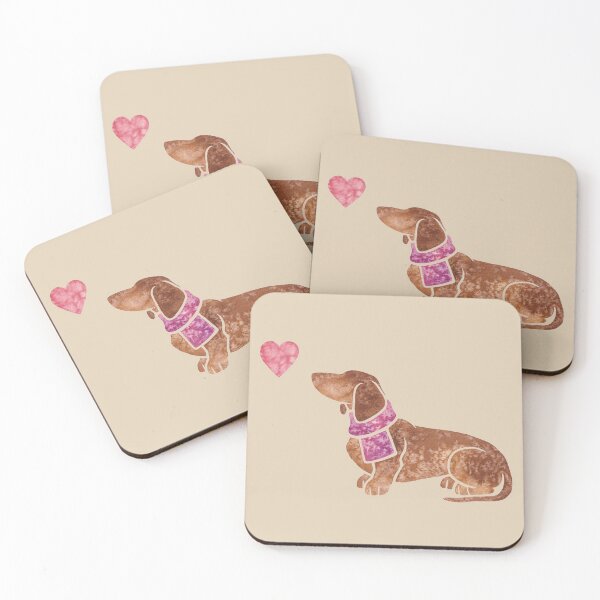 Item preview, Watercolour Dachshund (smooth-haired) designed and sold by animalartbyjess.