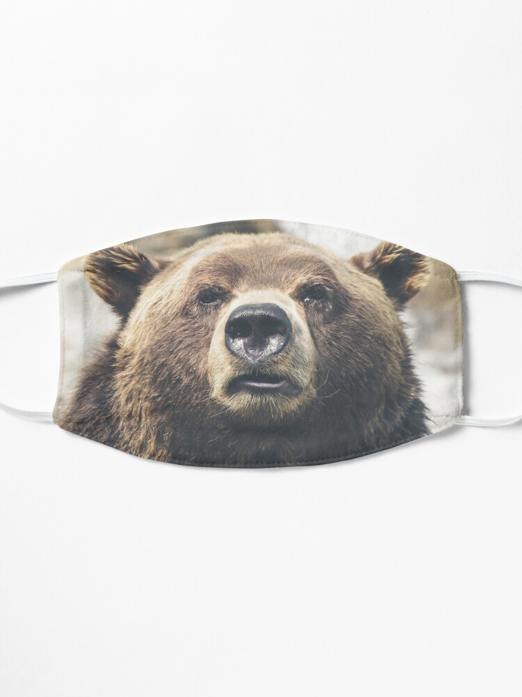 "Grizzly Bear Print " Mask by AnimalFaceMasks | Redbubble
