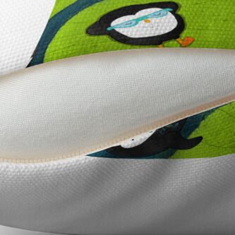 Alternate view of Penguins Resort Throw Pillow