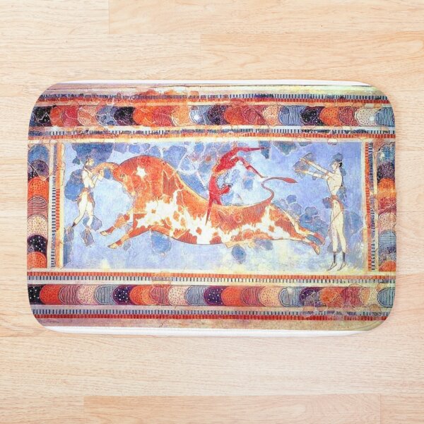 Minoan Bull Leaping Fresco Bath Mat