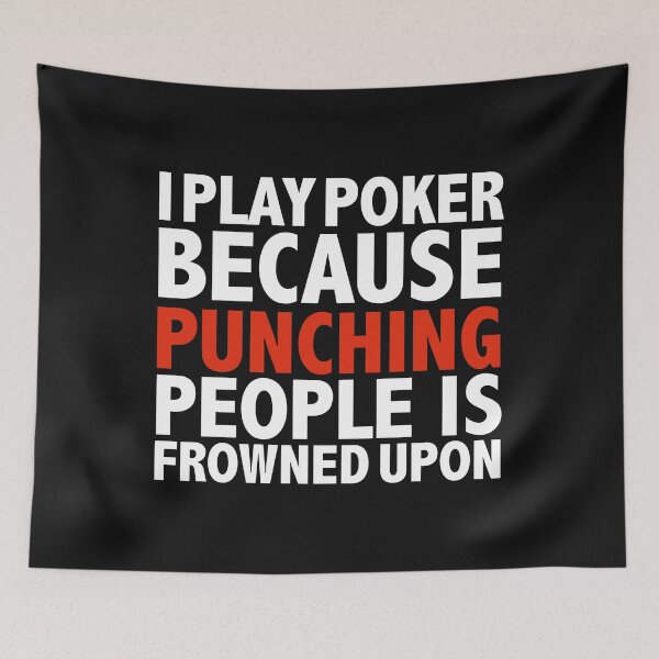 Item preview, I I play cricket because punching people is frowned upon poker player designed and sold by losttribe.