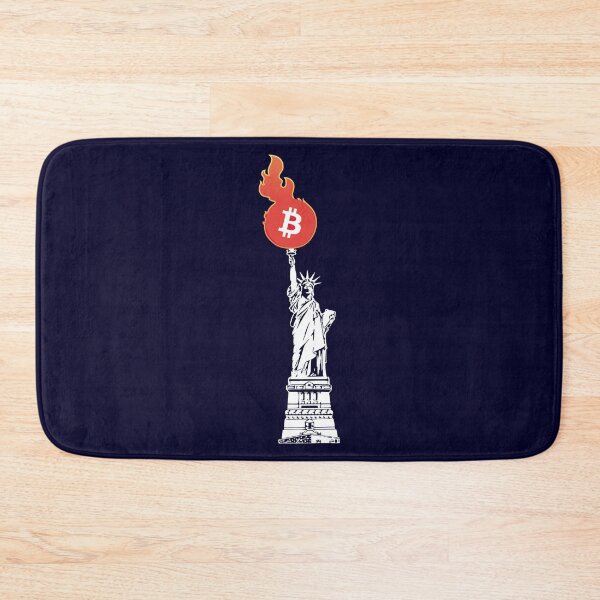 Item preview, t shirt bitcoin and the statue of Liberty Freedom illuminating the World navy blue designed and sold by sex-sansbol.