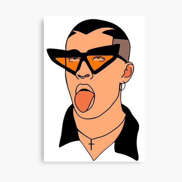 Download "Bad Bunny Fan Art , Bad Bunny face with tounge rapper ...