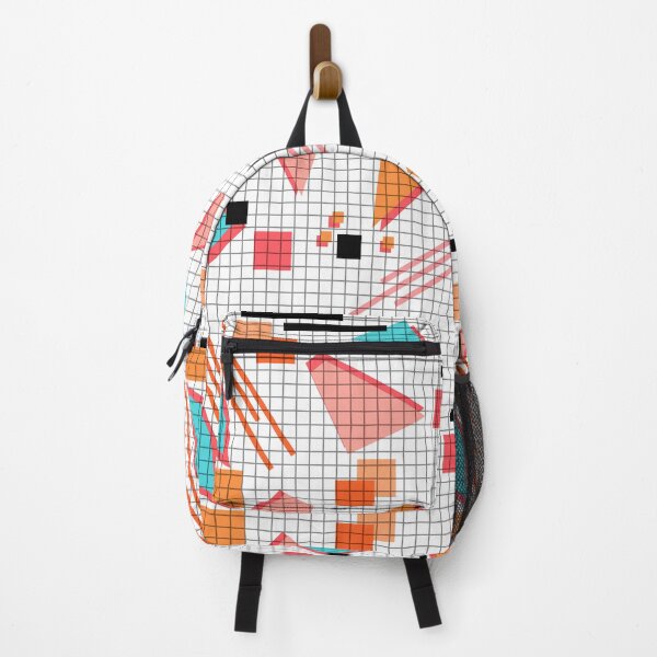 Item preview, Seamless school geometric memphis shapes pattern striped lined background designed and sold by fuzzyfox.