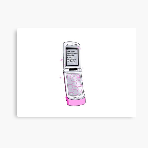 pink flip phone 2000s aesthetics | Photographic Print