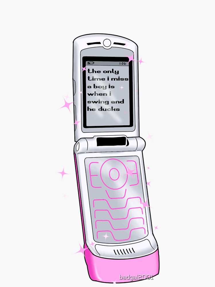 pink flip phone 2000s aesthetics Poster for Sale by forkmuddies