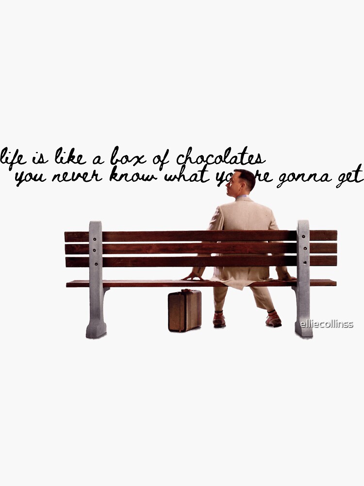 "forrest gump quote" Sticker by elliecollinss | Redbubble