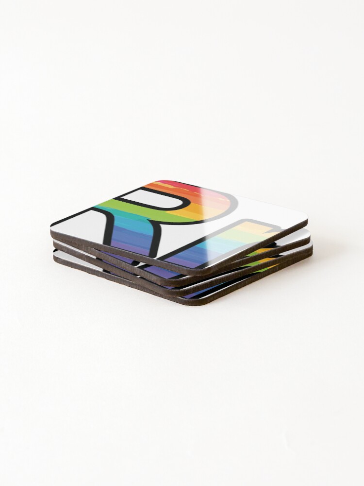 Thumbnail 4 of 5, Coasters (Set of 4), The Letter R (Rr) designed and sold by Jixzl.