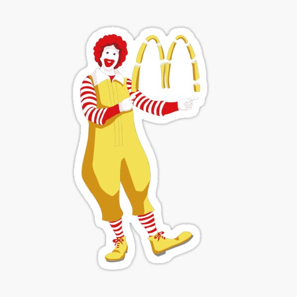 Sticker Ronald Mcdonald Redbubble