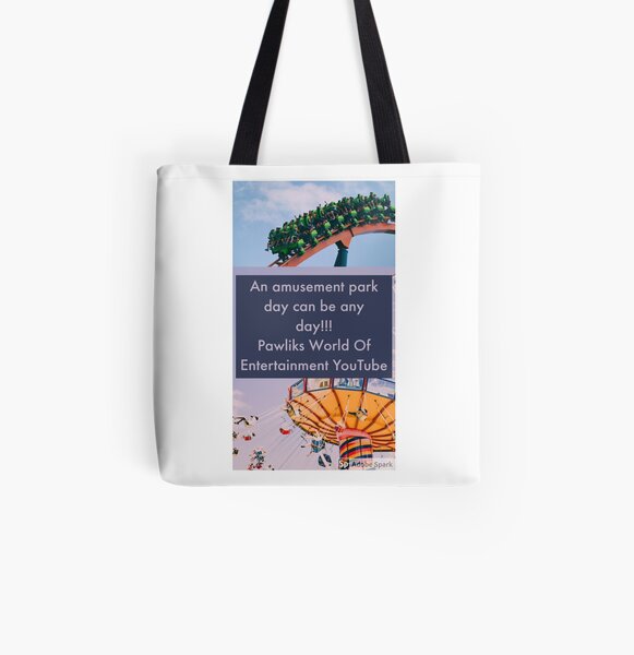 Theme Park Tote Bags Redbubble - theme park tycoon 2 back to the future park roblox youtube