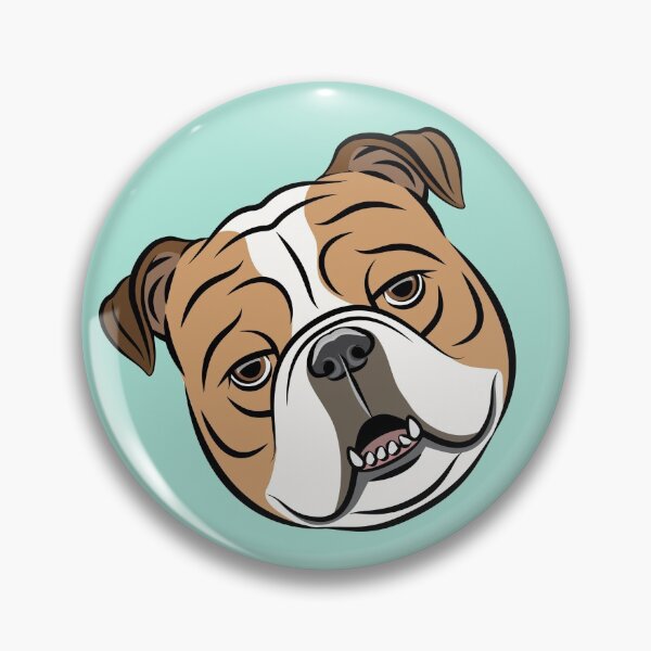 Artikelvorschau, Englische Bulldogge werfen - blaugrün entworfen und verkauft von littlearrow.