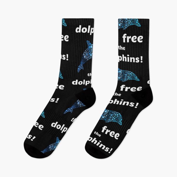 Item preview, Free The Dolphins! | Blue Dots Mosaic Dolphin | Animal Rights designed and sold by EarlessPierre.