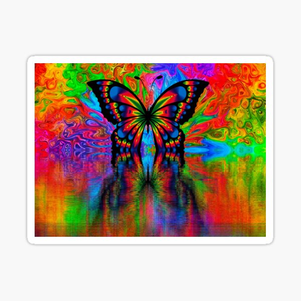 Black Butterfly Sticker