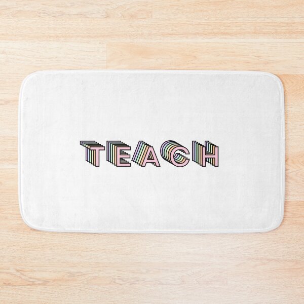 Item preview, TEACH Rainbow Text Block designed and sold by WildeandCo.