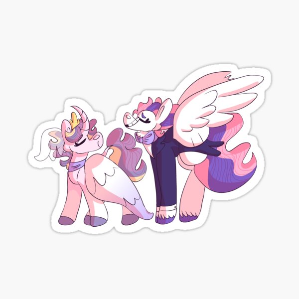 The Two Gayest Horses at Their Wedding Sticker