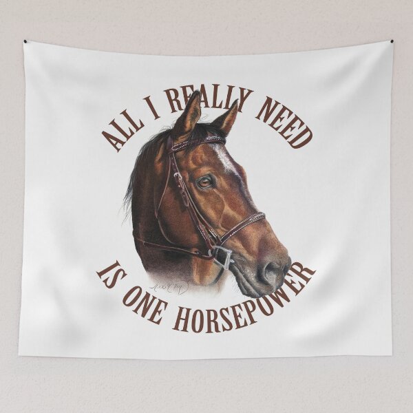 Item preview, One Horsepower Brown Horse  designed and sold by Nikki Milley.