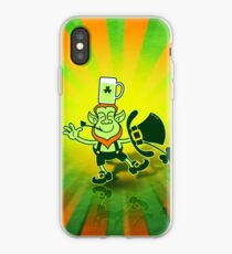 Leprechaun Balancing a Glass of Beer on his Head iPhone Case