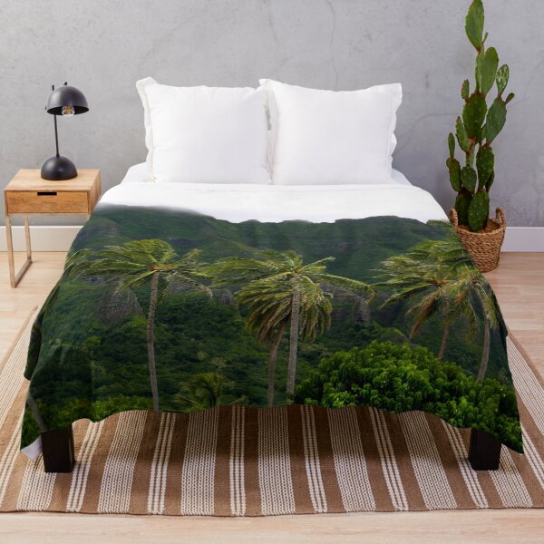 Item preview, Green Palm Trees Hawaii Against a designed and sold by aprilfrosbury.