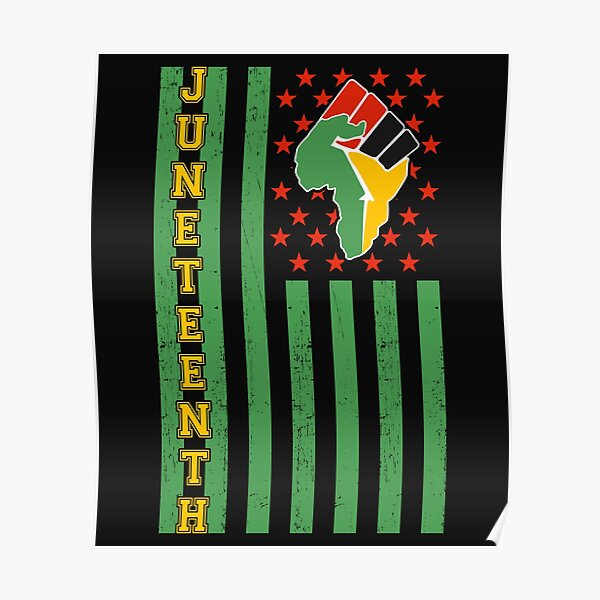 juneteenth flag posters redbubble