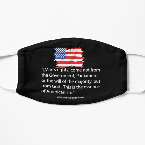 Fulton Sheen Americanism Quote Flat Mask