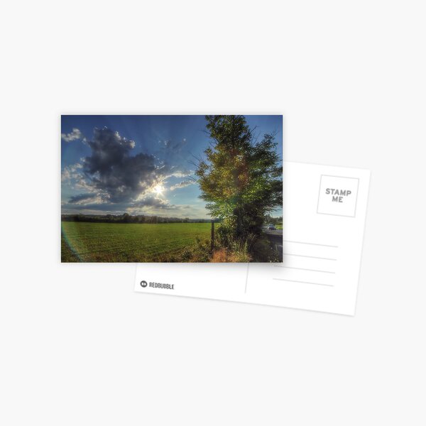 Hayfield Road Cloudscape Postcard