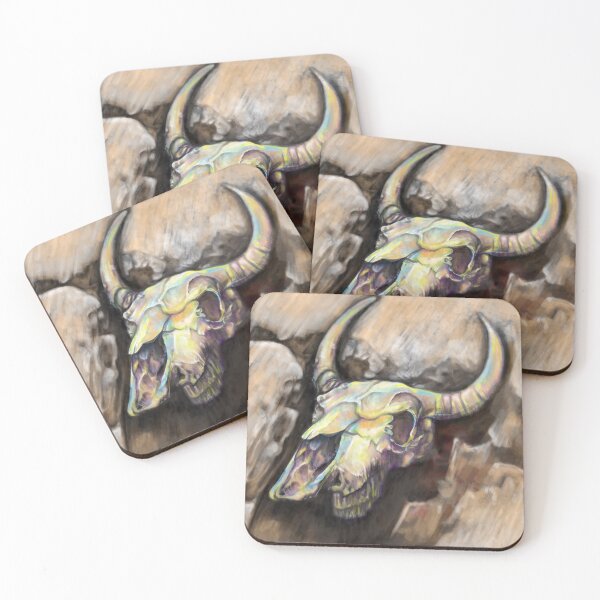 Item preview, Desert Cattle Skull Painting - Kraken Sky designed and sold by KrakenSky.