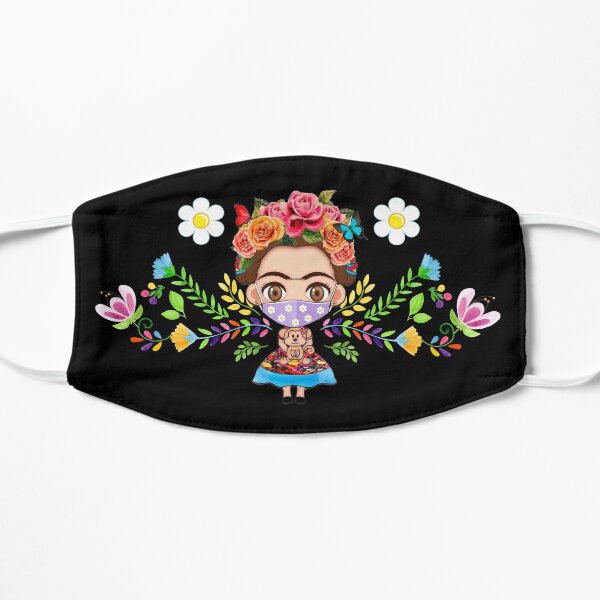 mignon Frida portant un masque facial Masque sans plis