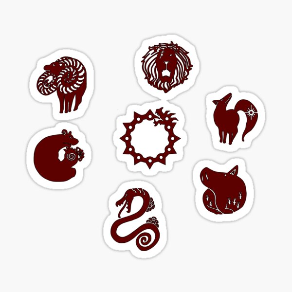 Pack d'autocollants Seven Deadly Sins Sticker