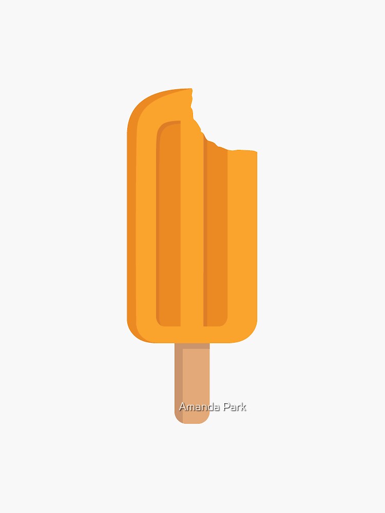 "Orange Creamsicle Ice Cream Bar" Sticker for Sale by AmandaPark1