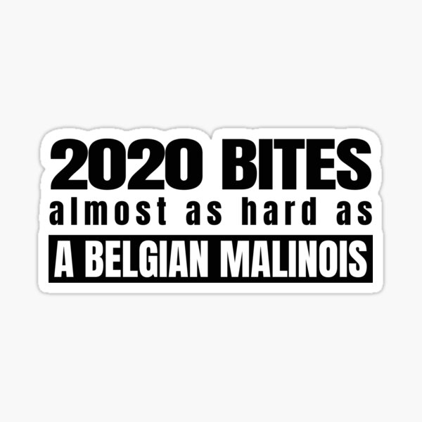 2020 Bites Belgian Malinois Sticker