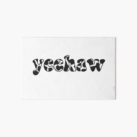 Yeehaw Cow Print Transparent Sticker Art Board Print for Sale by  megsstickers