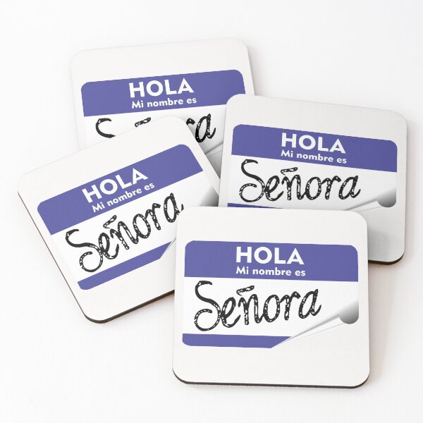 Aperçu de l'œuvre Espagnol Hola Mi Nombre es Senora Bonjour, je m'appelle Mme ou Dame créée et vendue par hispanicworld.