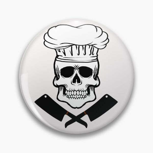 Item preview, Chef Skull Meat Cleaver Butcher Knives Crossbones designed and sold by pcreations.