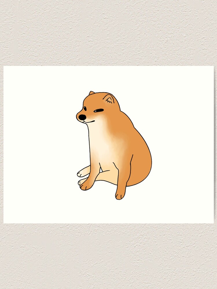 "Cheems Dog Drawing" Art Print for Sale by itspeepoh Redbubble