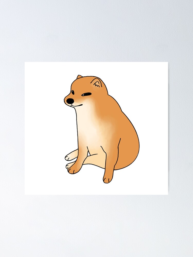 Póster «Dibujo de perro Cheems» de itspeepoh | Redbubble