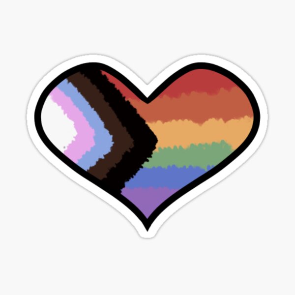 Aperçu de l'œuvre POC + Trans Inclusive Pride Heart créée et vendue par CornSnek.
