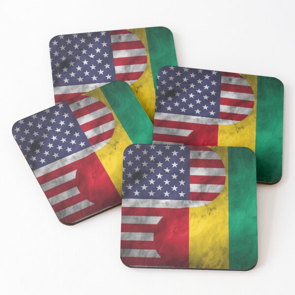 Item preview, USA and Guinea Dual Flag Yin Yang Combination designed and sold by ockshirts.