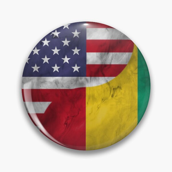 Item preview, USA and Guinea Dual Flag Yin Yang Combination designed and sold by ockshirts.