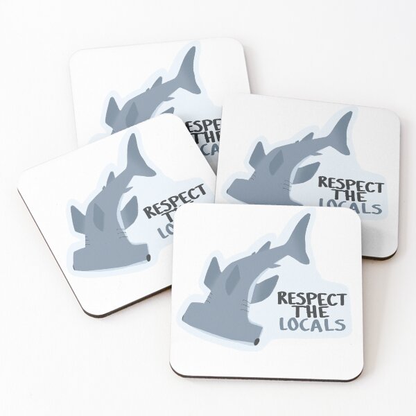 Item preview, Hammerhead Shark - Respect the locals Sticker designed and sold by Shark-teef.