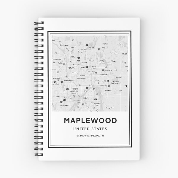 Item preview, Maplewood Minnesota Map and Coordinates designed and sold by Emily Designs.
