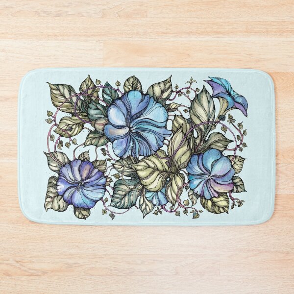 Item preview, Blue flowers designed and sold by MandalaFlowerArt.