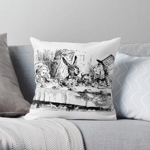 Alice in Wonderland | Mad Hatters Tea Party | Vintage Alice | Throw Pillow