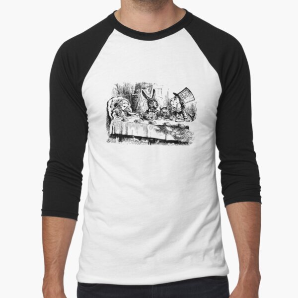 Alice in Wonderland | Mad Hatters Tea Party | Vintage Alice | Baseball ¾ Sleeve T-Shirt