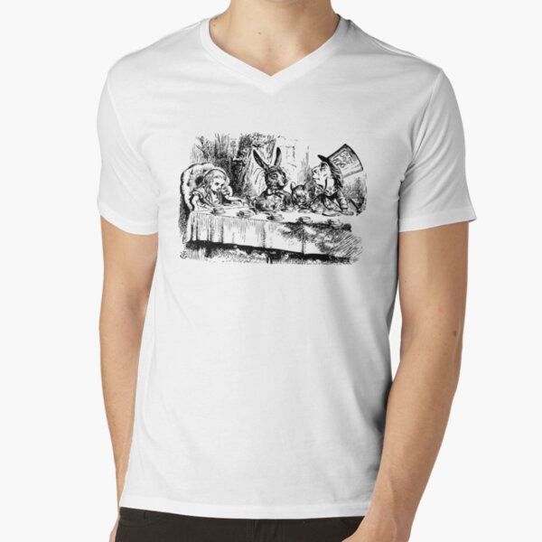 Alice in Wonderland | Mad Hatters Tea Party | Vintage Alice | V-Neck T-Shirt