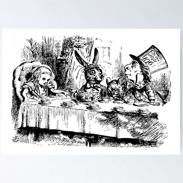 Alice in Wonderland | Mad Hatters Tea Party | Vintage Alice | Poster