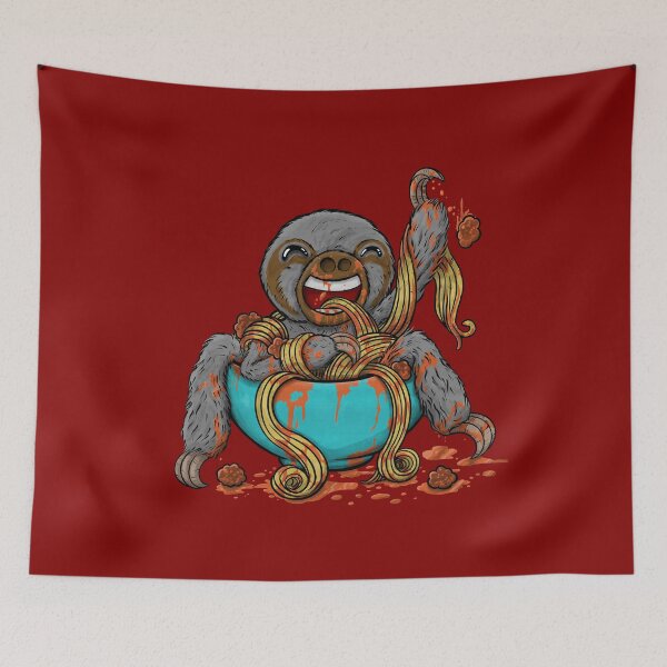 Item preview, Baby Sloth Eating Spaghetti designed and sold by joehavasy.